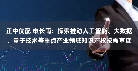 正中优配 申长雨：探索推动人工智能、大数据、量子技术等重点产业领域知识产权按需审查